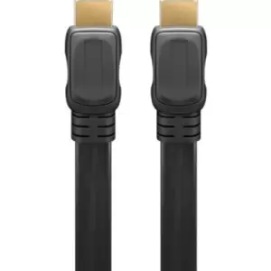 Image of Goobay HDMI 2.0 Flat Cable with Ethernet - 1m - Black