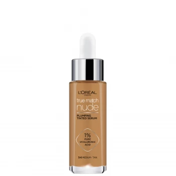 image of L'Oral Paris True Match Nude Plumping Tinted Serum (Various Shades) - 5-6 Medium Tan