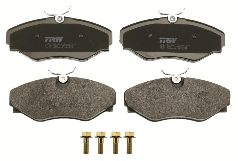 Image of TRW GDB1574 Brake pad set not prepared for wear warning indicator, with brake caliper screws Brake Pad Set,disc brake (402)
