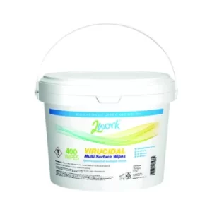 Image of 2Work Virucidal Surface Disinfectant Wipes (Pack of 400) 2W07536