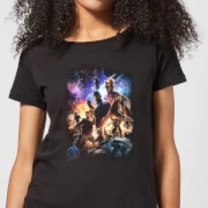Image of Avengers Endgame Character Montage Womens T-Shirt - Black