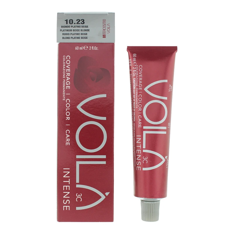 Image of Intercosmo Voila Intense 10.23 Platinum Beige Blonde Hair Colour 60ml