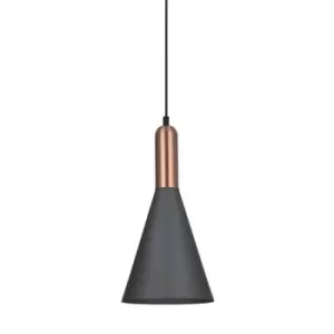 image of Netlighting Modern Hanging Pendant Gray, Copper 1 Light, E27 - ITLMDM-3030/1 Gr+