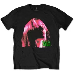 Image of Billie Eilish - Neon Shadow Pink Unisex XX-Large T-Shirt - Black