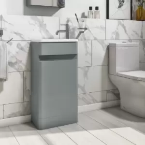 Image of 410mm Light Grey Cloakroom Vanity Unit with Basin - Pendle