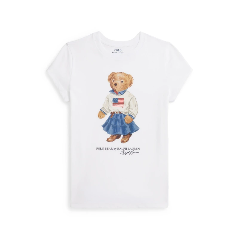 Image of Polo Ralph Lauren Kids Bear T-Shirt White female 4Y