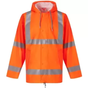Image of Yoko Unisex Adult Flex U-Dry Hi-Vis Jacket (S) (Orange) - Orange
