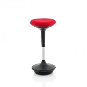 Image of Trexus Sitall Deluxe Visitor Stool Fabric Seat Red Ref BR000215