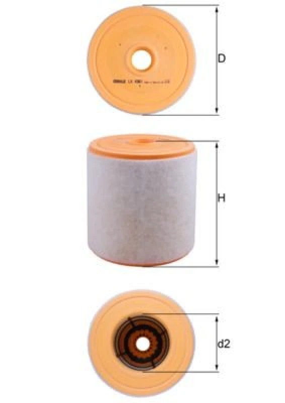 Image of Air filter MAHLE LX 4961