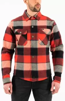Image of Rokker Boulder Rider Motorcycle Shirt, black-white-red, Size 3XL, black-white-red, Size 3XL