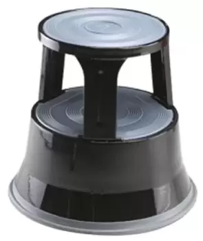 Image of RS PRO 2 Tread Steel Kick Step 0.4m Platform Height, Black