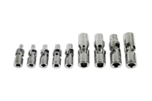 image of Laser Tools 7146 9pc Universal Joint Star/Torx Socket Set 1/4"D & 3/8"D