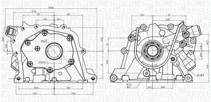 Image of MAGNETI MARELLI Oil Pump MAGNETI MARELLI 351516000127