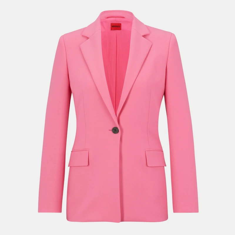 Image of Hugo Womens Atana Tailored Blazer Medium Pink female 4 (XXS)