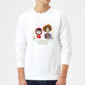 Coco Miguel And Hector Sweatshirt - White - XL