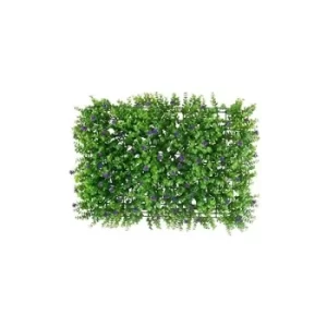 image of 1 x Panel Violet Bloom Screening Panel Realistic Faux Plant Screen Outdoor Garden Wall Fence Shed Balconies