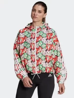Image of adidas Marimekko X Wnd Jacket, White/Multi Size M Women