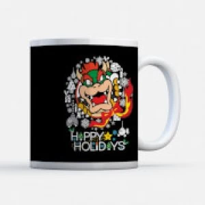 image of Nintendo Super Mario Bowser Wreath Mug