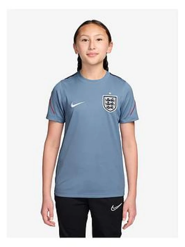 Image of Nike Kids England Short Sleeve T-Shirt - Blue Male 7 - 8 Years