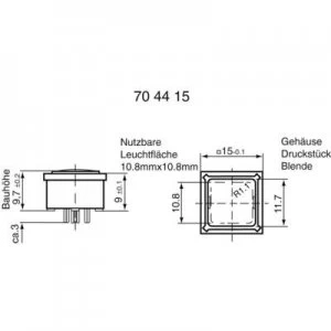 image of RAFI 3.14200.011 Pushbutton 42 V DCAC 0.1 A 1 x OffOn momentary