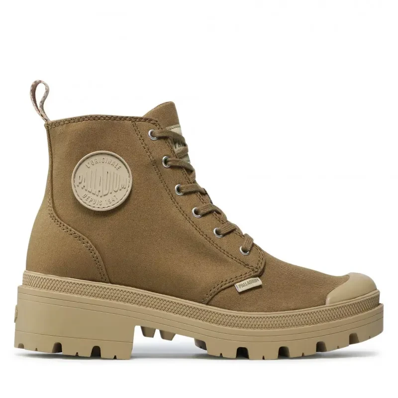 Image of Palladium Pallabase Twill Trainers beige Women 39 (5.5 to 6);40 (6.5)