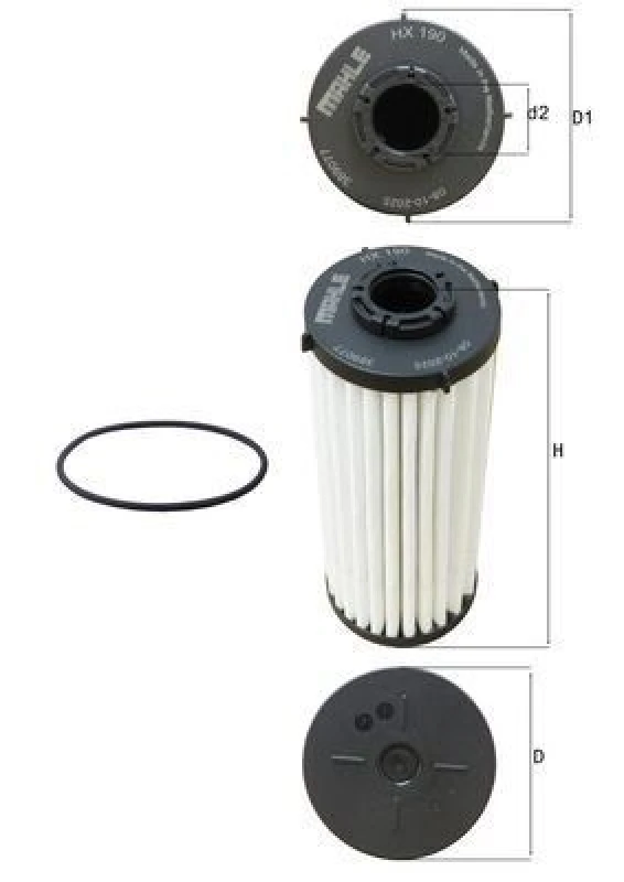 Image of Automatic transmission filter MAHLE HX 190D