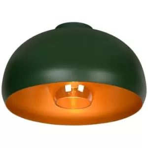 Image of Lucide SHARAN - Flush Ceiling Light - Ø38cm - 1xE27 - Green