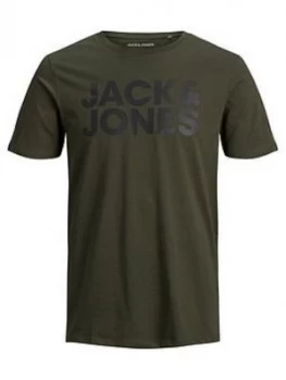 image of Jack & Jones Junior Boys Short Sleeve Classic Logo T-Shirt - Forest Night