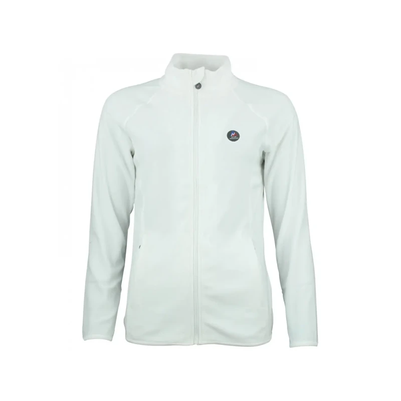 Image of Womens full-zip polyester fleece Peak Mountain Blanc Female L