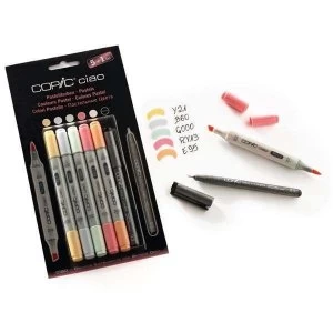 Image of Copic Ciao 5 + 1 Marker Pen Set with a Copic Multiliner Pastels Set of 6