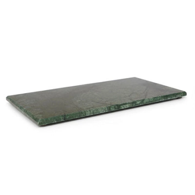 Image of Argon Tableware Green Marble Serving Board 32.5 X 17.5Cm Non-Slip Stone Cutting Board Kitchen Worktop Protector Food Prep Platter
