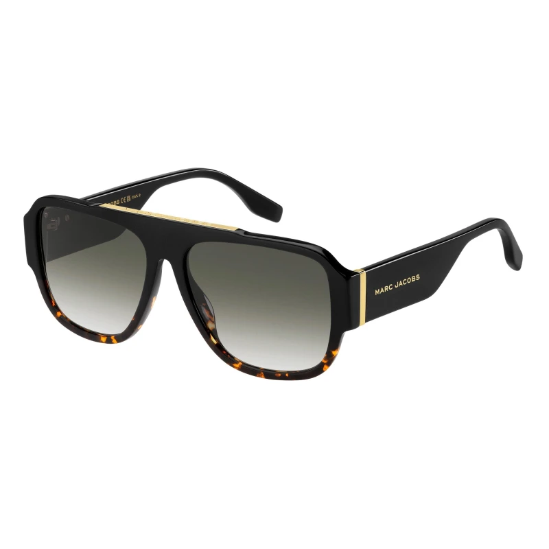 Image of Marc Jacobs Marc Rectangular Black Havana male 58 cm