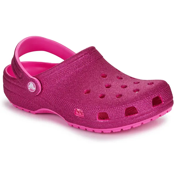 Crocs Womens Classic Glitter Clog Vegan Sandals Shoes - UK 4 / EU 37-38 / M5 Pink female GDE2817QUA4