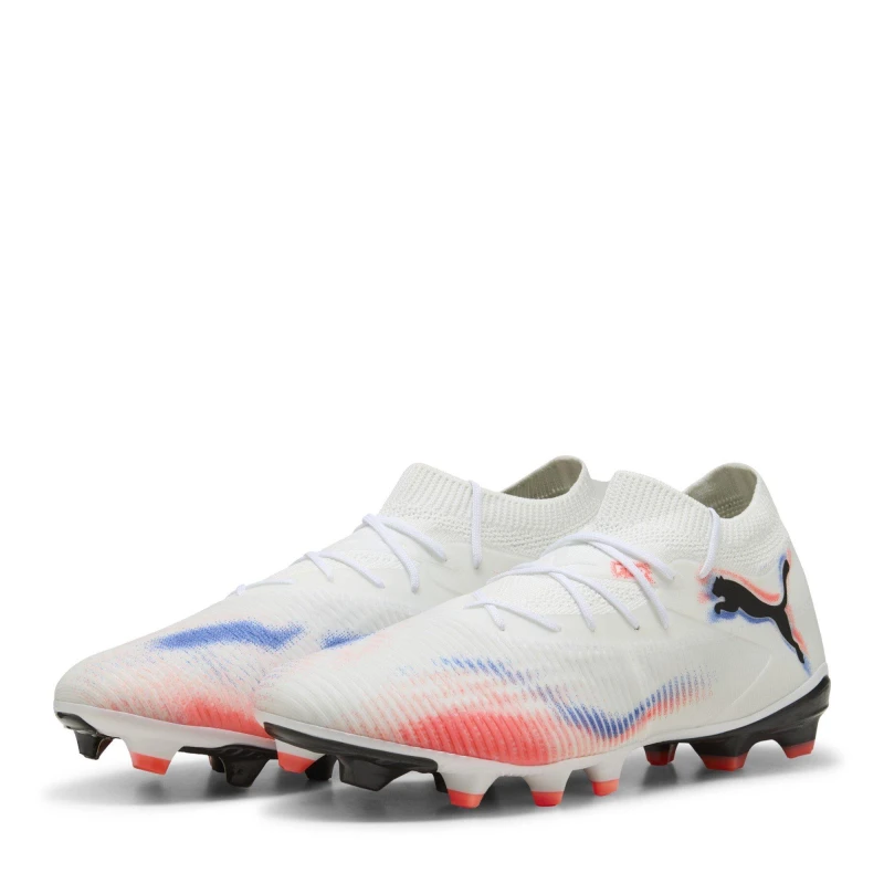 Image of Puma Future 8 Match Firm Ground Football Boots White/Black/Red male 9.5 (44)
