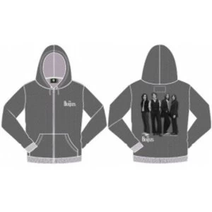Image of The Beatles White Hooded Top Marl Grey: Medium