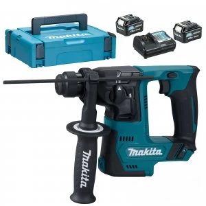 Image of Makita HR140D 10.8v Cordless CXT SDS Hammer Drill 2 x 4ah Li ion Charger Case