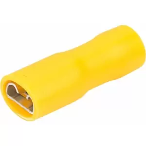 image of 6.3x0.8mm 20A Yellow Insulated Receptacle Pack of 100 - Truconnect