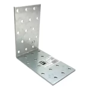 image of Moderix Heavy Duty Zinc Plated Reinforced Corner Angle Bracket - Size 100 x 100