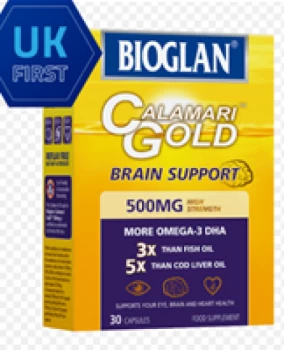 image of Bioglan Calamari Gold 500mg Capsules - 30s