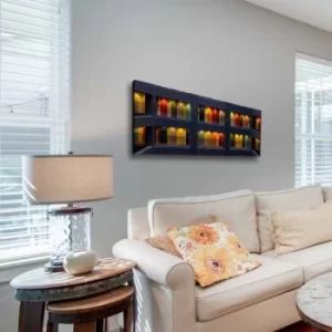 Image of 30902021C-018 Multicolor Decorative Canvas Painting