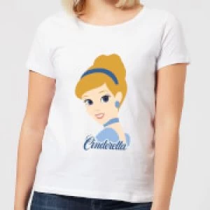 Image of Disney Princess Colour Silhouette Cinderella Womens T-Shirt - White