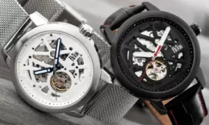 Image of Reign Automatic Skeleton Watch: Bracelet/Silver
