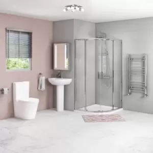 Image of Juno 900x900mm Quadrant Enclosure with Newport Toilet and Basin Suite