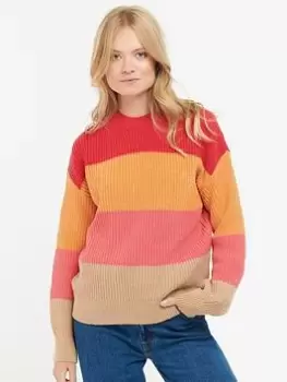 Image of Barbour Ula Stripe Knitted Jumper - Multi, Size 16, Women
