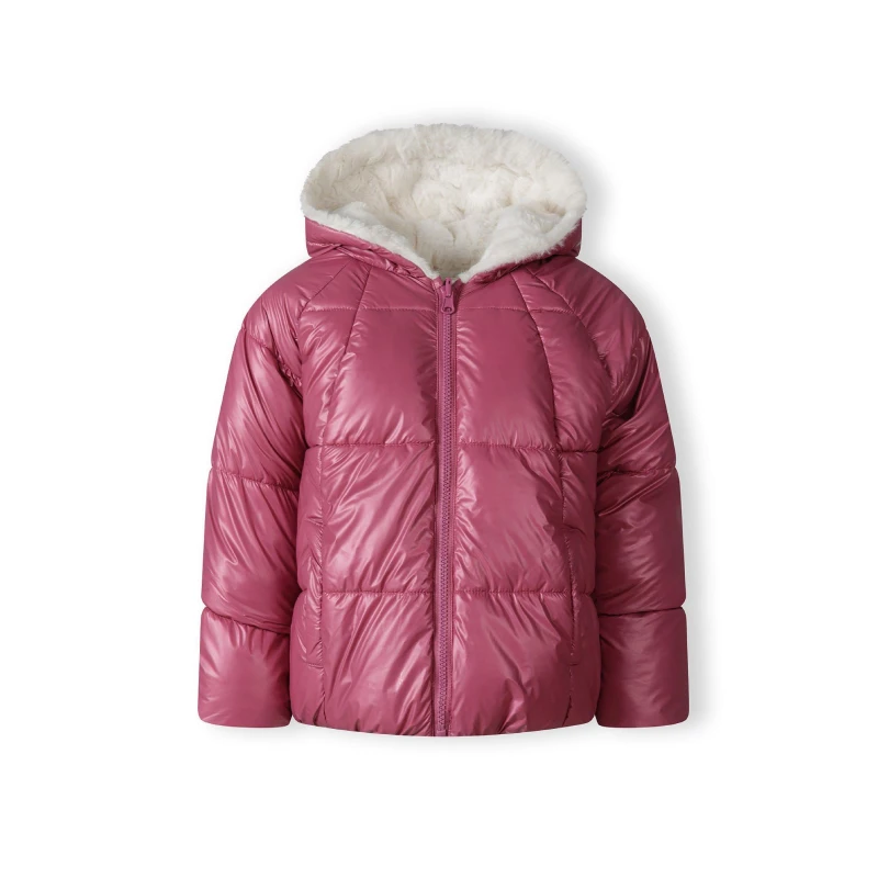 Image of Minoti Girls padded reversible jacket metallic purple Mauve female 2-3 Yrs