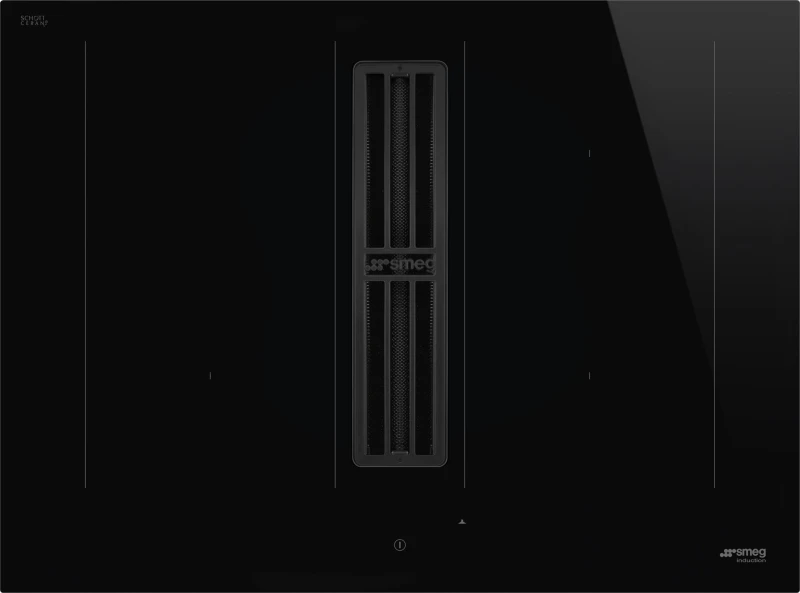 Image of Smeg Universal HOBD472D2 70cm Induction Extractor Hob - Black - For Ducted/Recirculating Ventilation