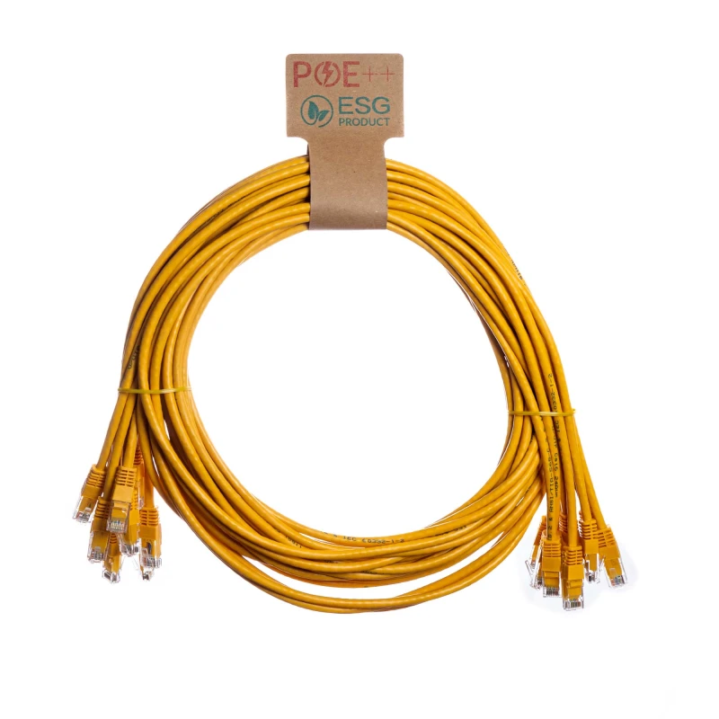 Image of Cablenet Cablenet 0.3m Cat6 RJ45 Yellow U/UTP PVC 24AWG Flush Moulded Booted Patch Lead (PK10) 60-5003P