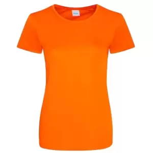 Image of AWDis Just Cool Womens/Ladies Girlie Smooth T-Shirt (L) (Electric Orange)
