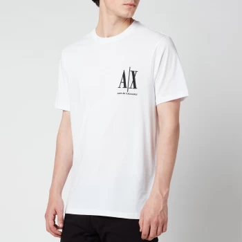 image of Armani Exchange AX Small Icon Logo T-Shirt White Size 2XL Men