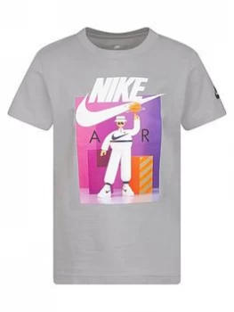 Image of Nike Younger Boys Character Short Sleeve T-Shirt - Grey, Size 4-5 Years
